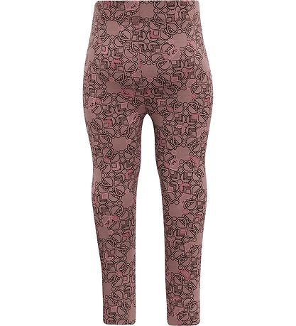 Hummel Leggings - hmlFia - Deep Taupe m. Sølvglimmer