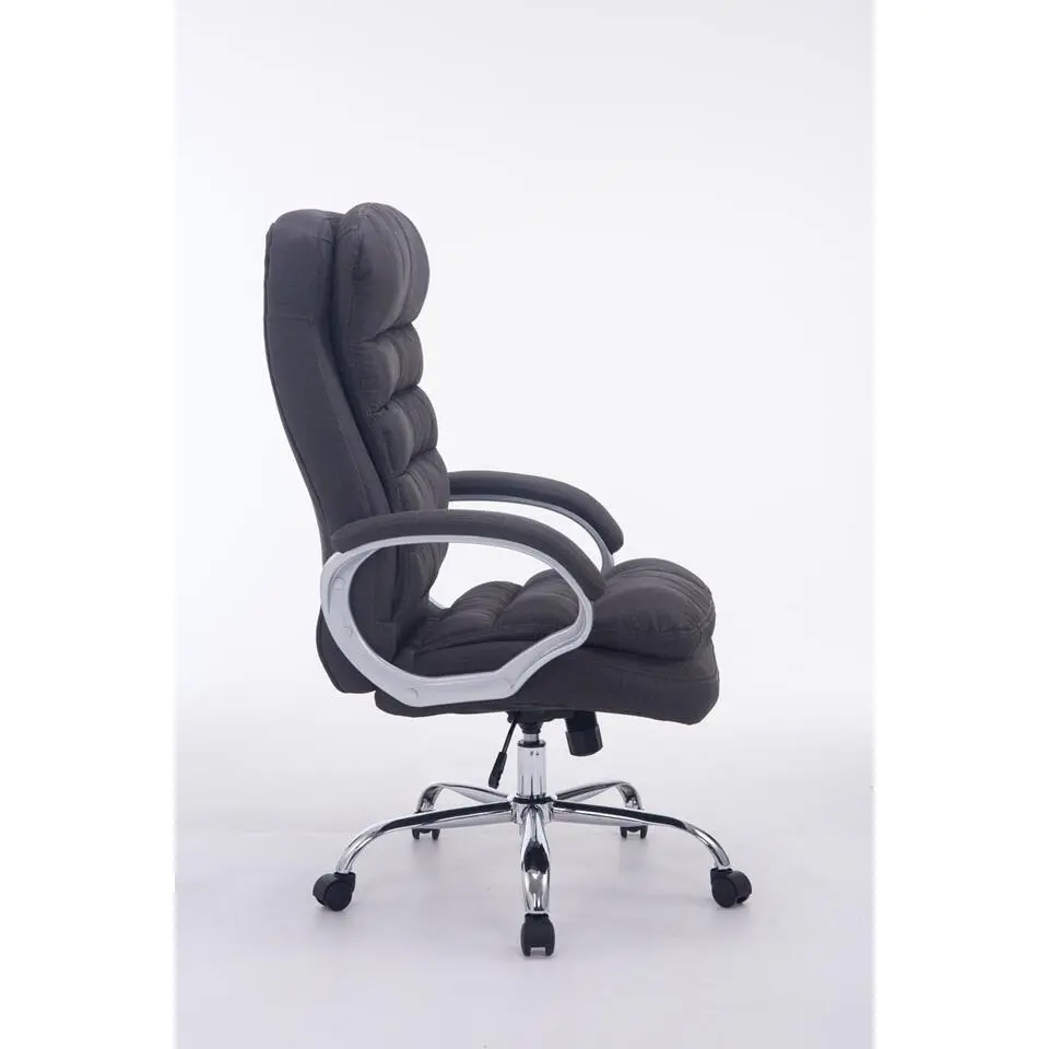 CLP Bureaustoel XXL Vancouver chroom Frame - Stof - donkergrijs