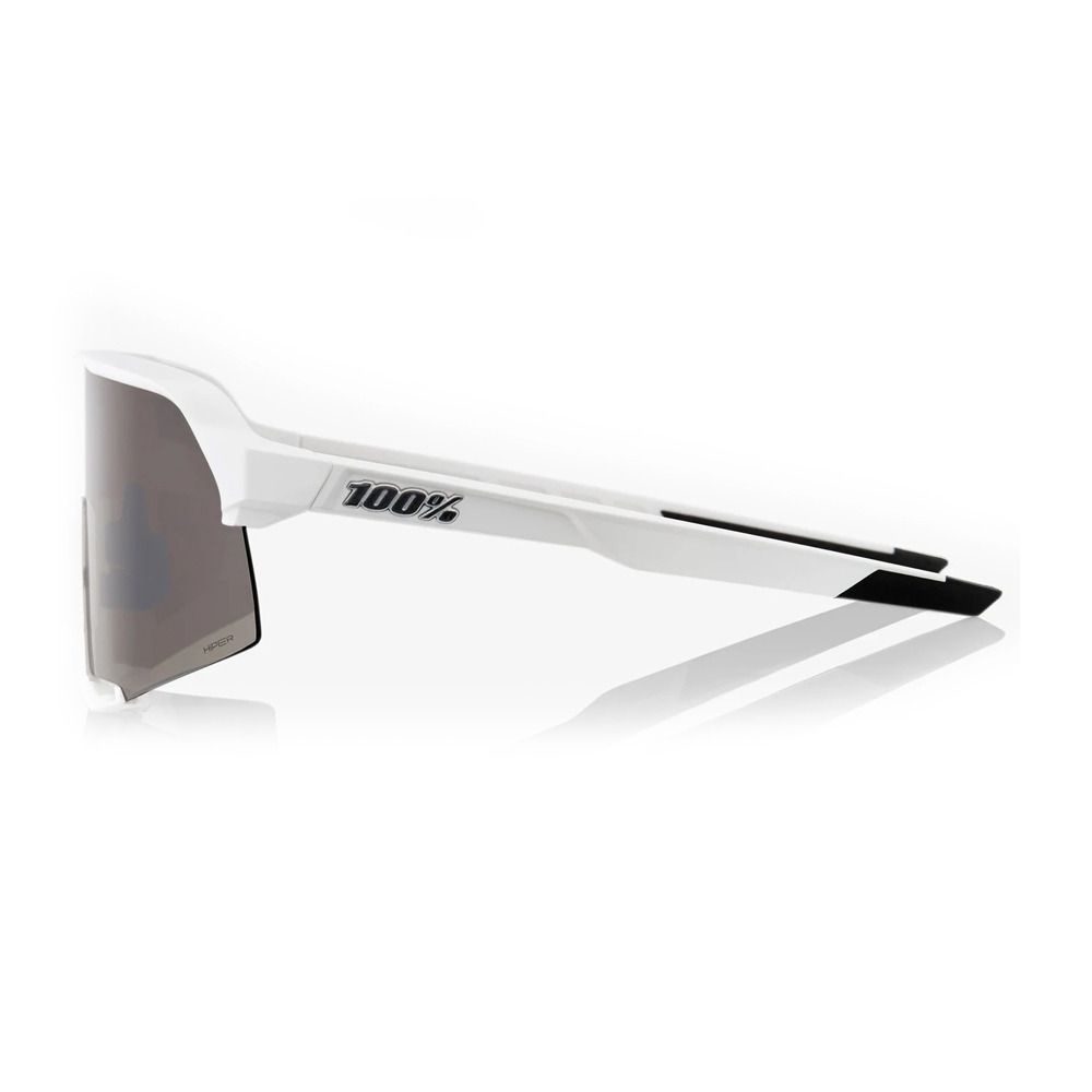 100 percent S3 - Lunettes de soleil matte white/hiper silver mirror