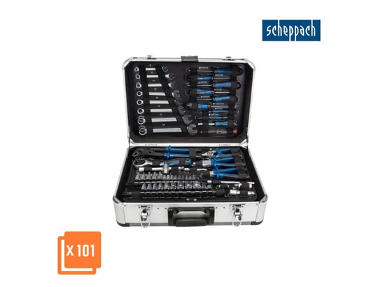 SCHEPPACH - Boîte à outils Coffret mécanicien 101 pièces - tb150