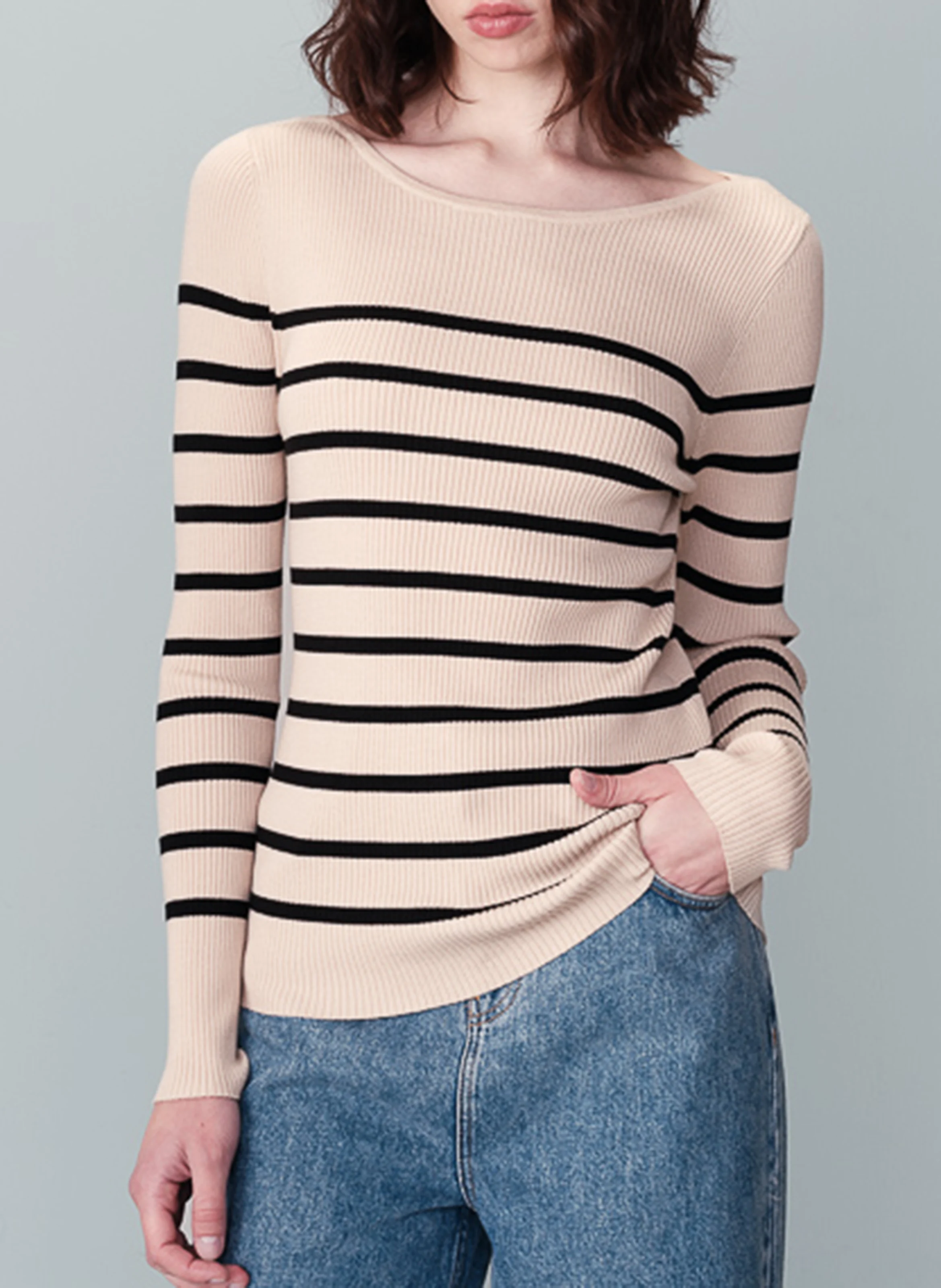 NATEO - Pull col bateau | Beige