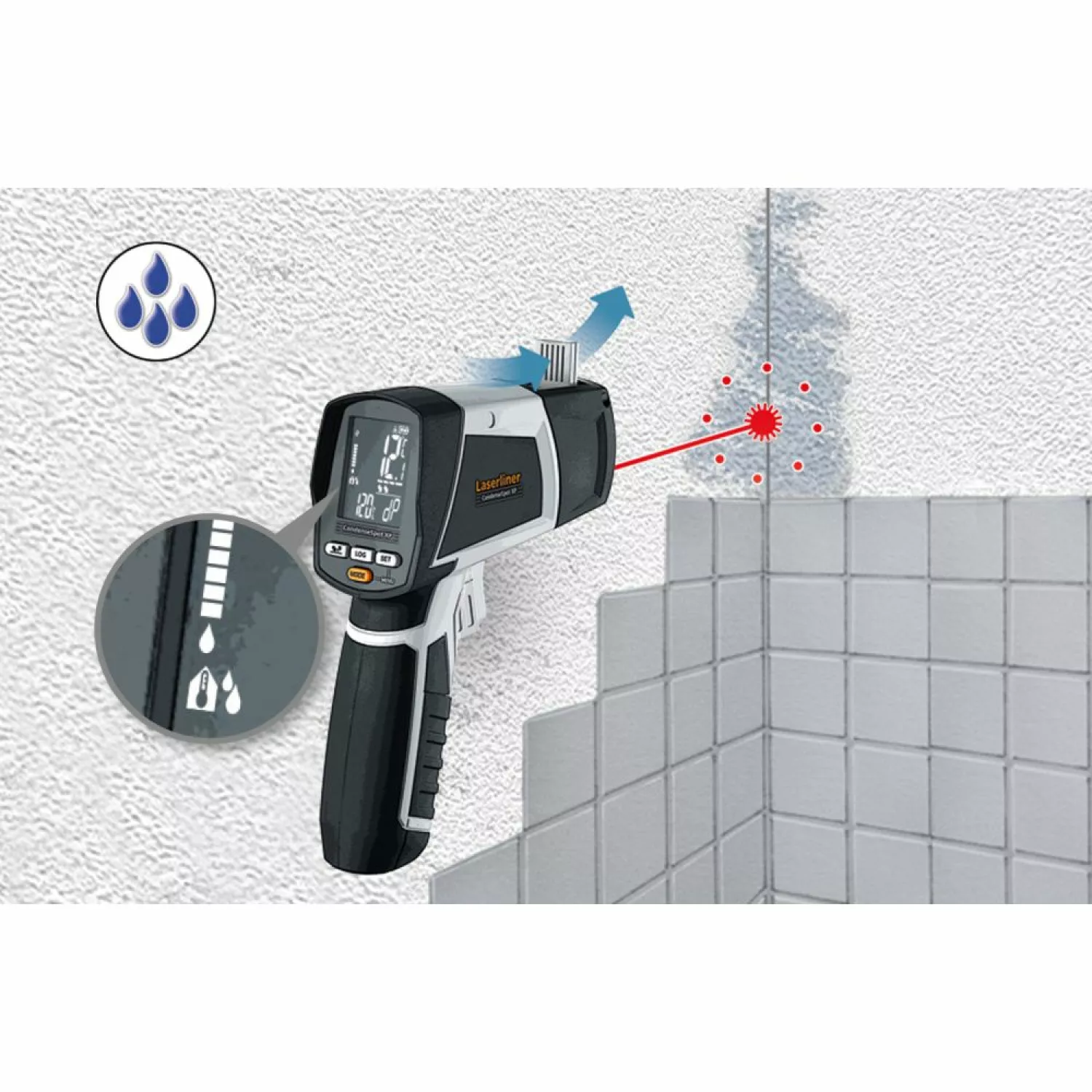 Laserliner CondenseSpot XP Multifunctionele infrarood thermometer -bluetooth - bereik -40°C t/m 800°C