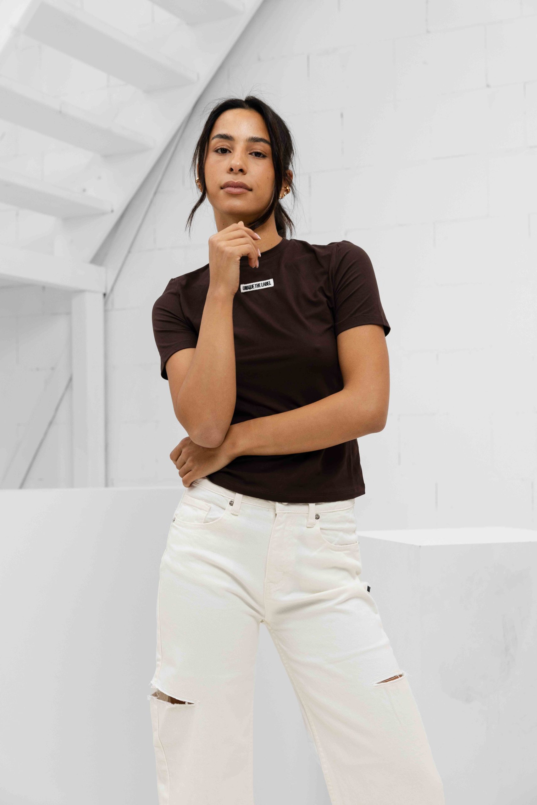 Unique The Label Nena Short Sleeve Dames Bruin