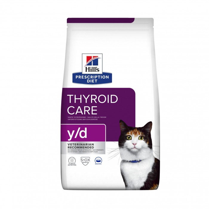HILL'S Prescription Diet y/d Thyroid Care - Croquettes pour chat