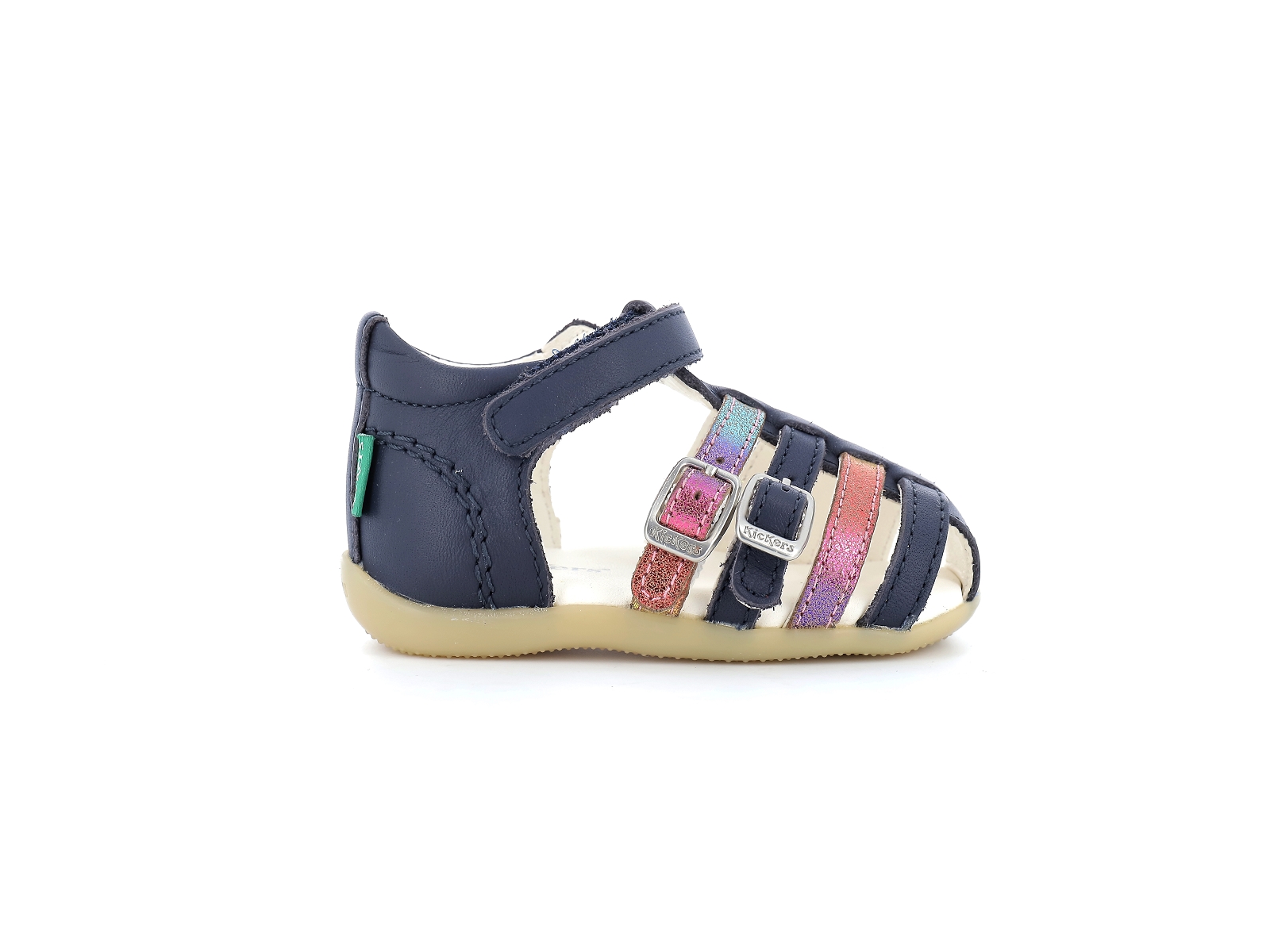 Kickers-BIGKRO Cuir Bleu nuit