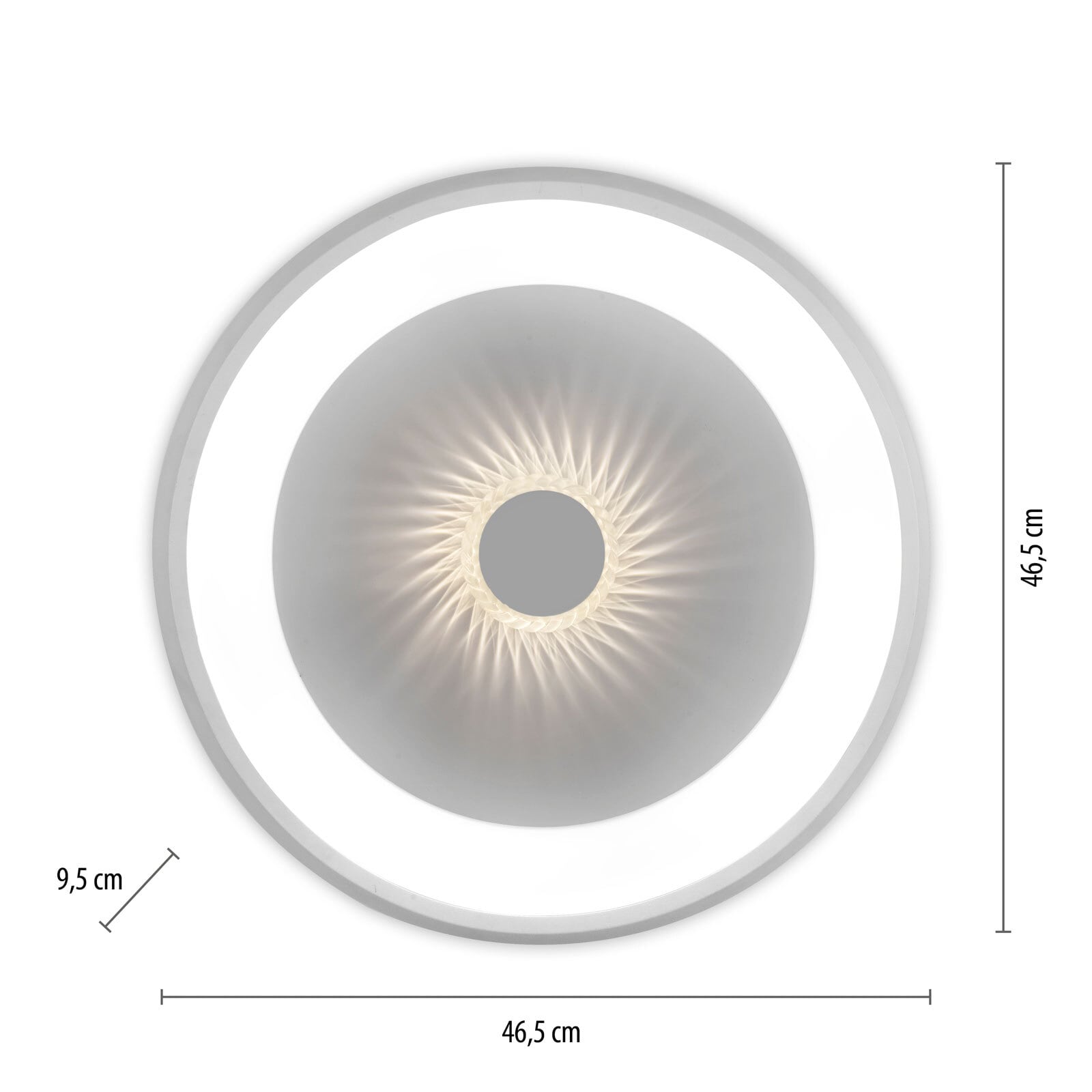 JUST LIGHT LED Deckenlampe VERTIGO 46 cm weiß