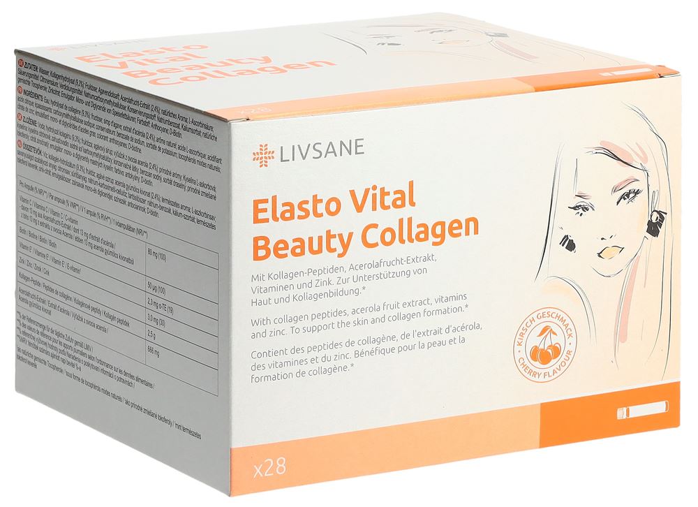 LIVSANE Elasto Vital Beauty Collagen<br>28 Stück, Ampulle, flüssig