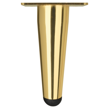 Duraline meubelpoot conisch staal 10 cm goud