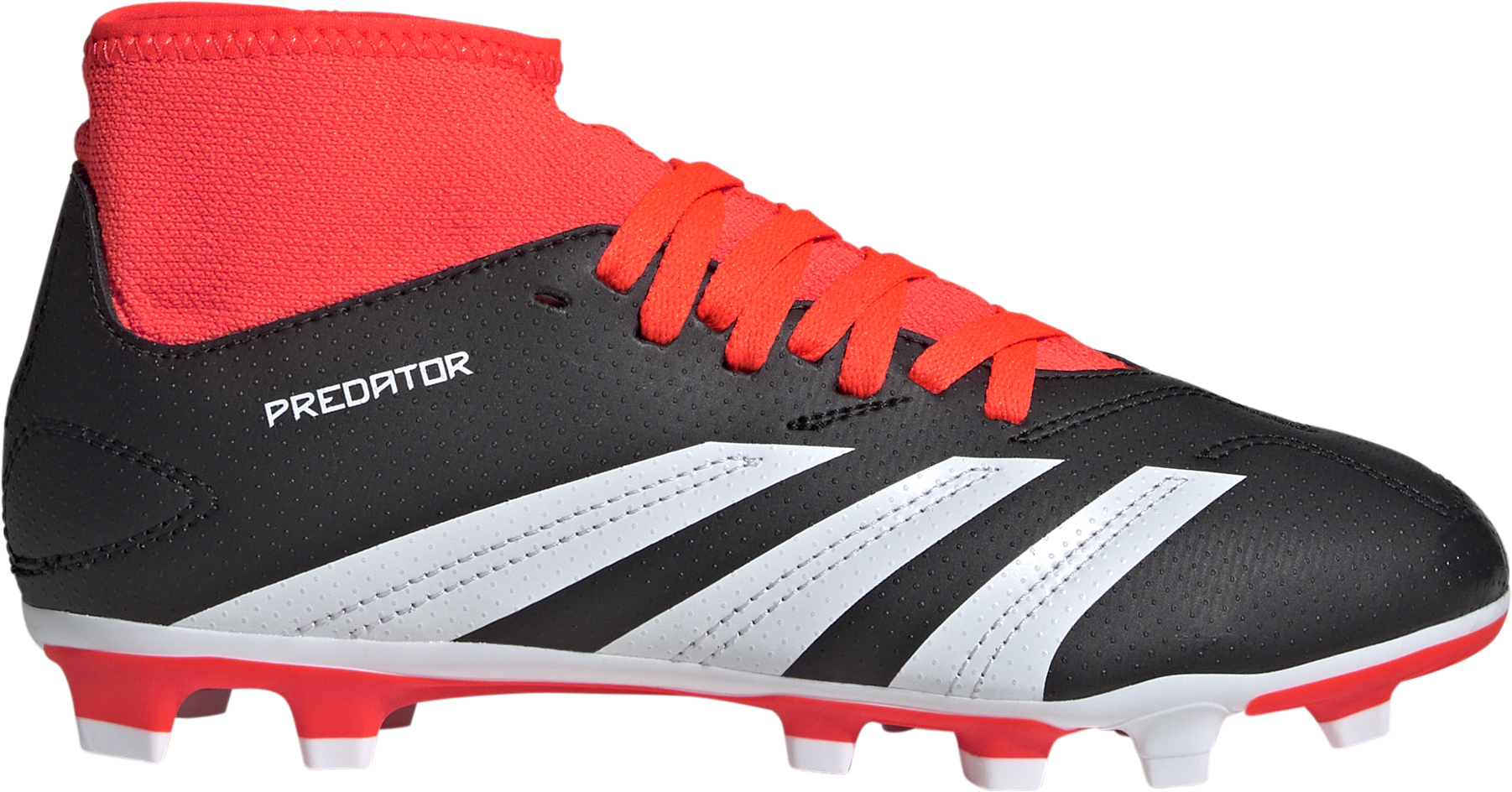 Predator Club Sock FxG Junior Core Black/Footwear White/Solar Red