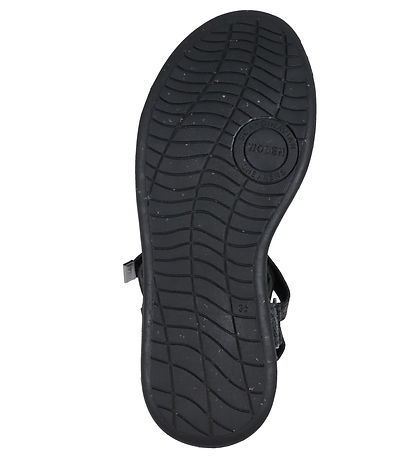 Woden Sandalen - Line Glitter - Schwarz