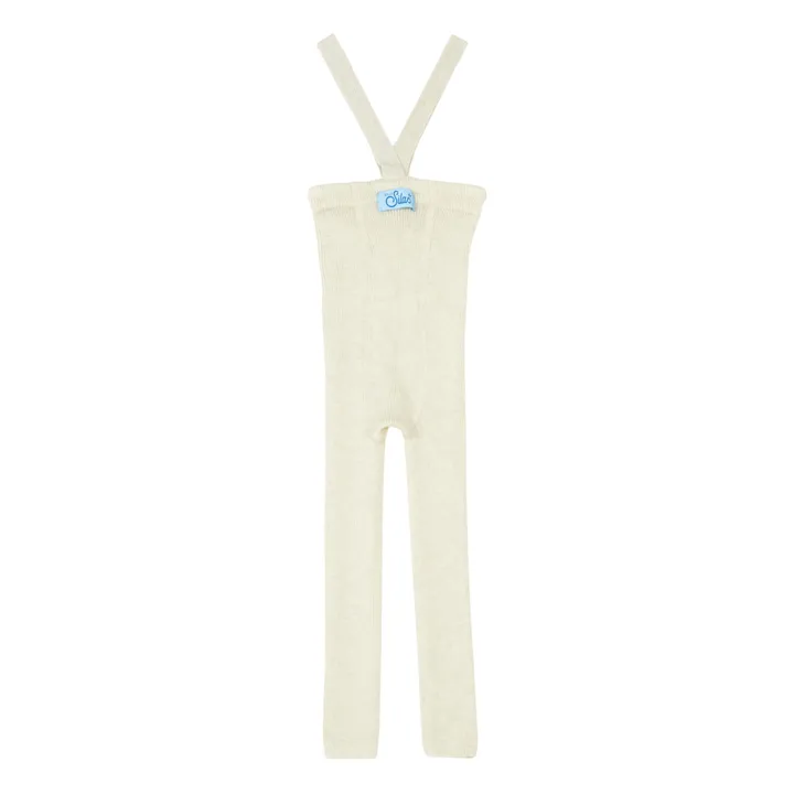 Silly Silas Collants à Bretelles Laine | Ecru