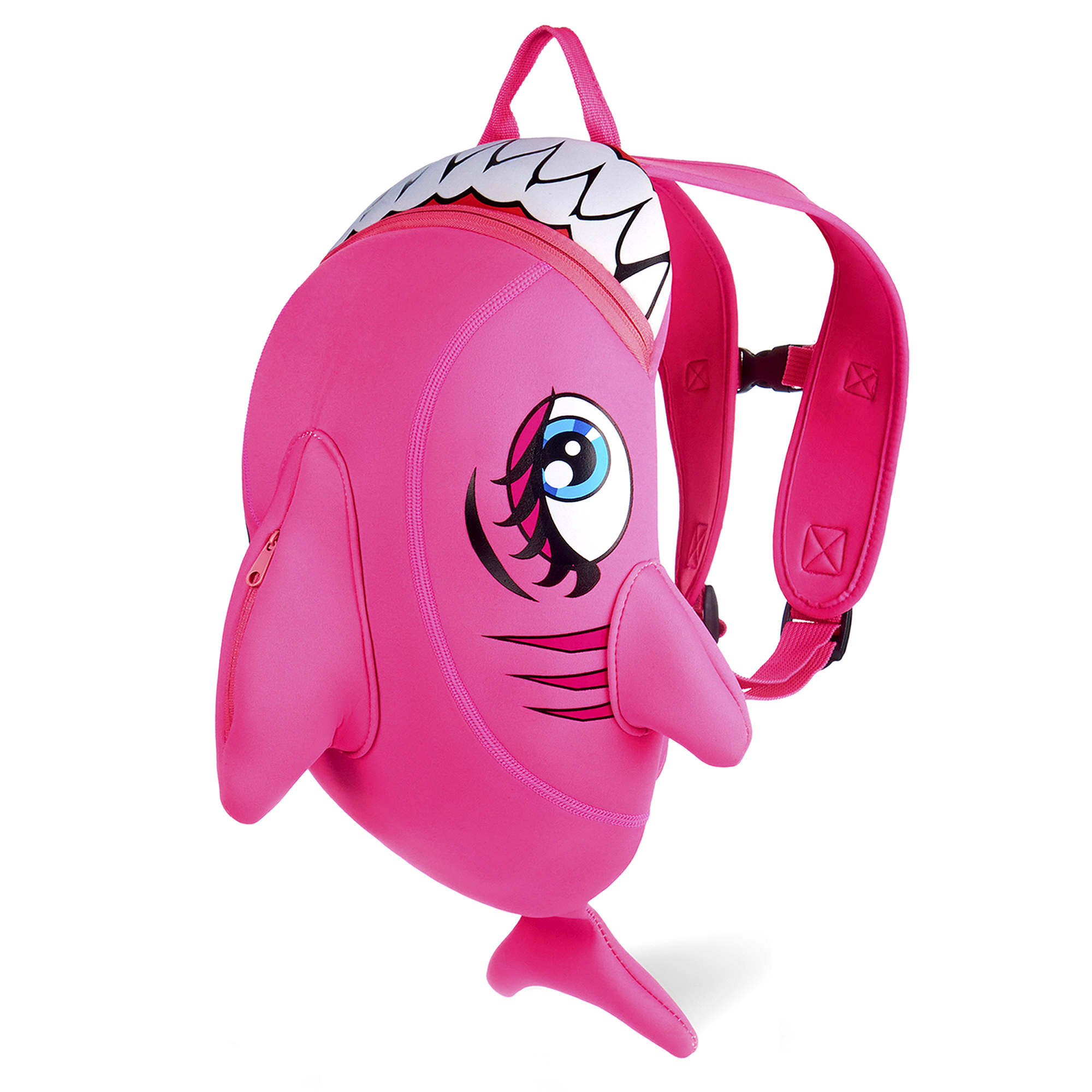 Mochila Infantil | Tubarão Rosa | Segurança Máxima | Aprovada e Certificada