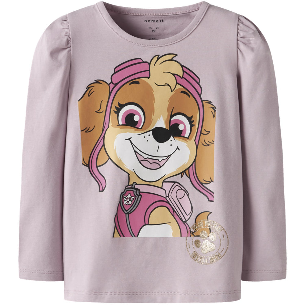 Køb Name It Keepsake Lilac Nmfnaja Paw Ls Top Box Cplg