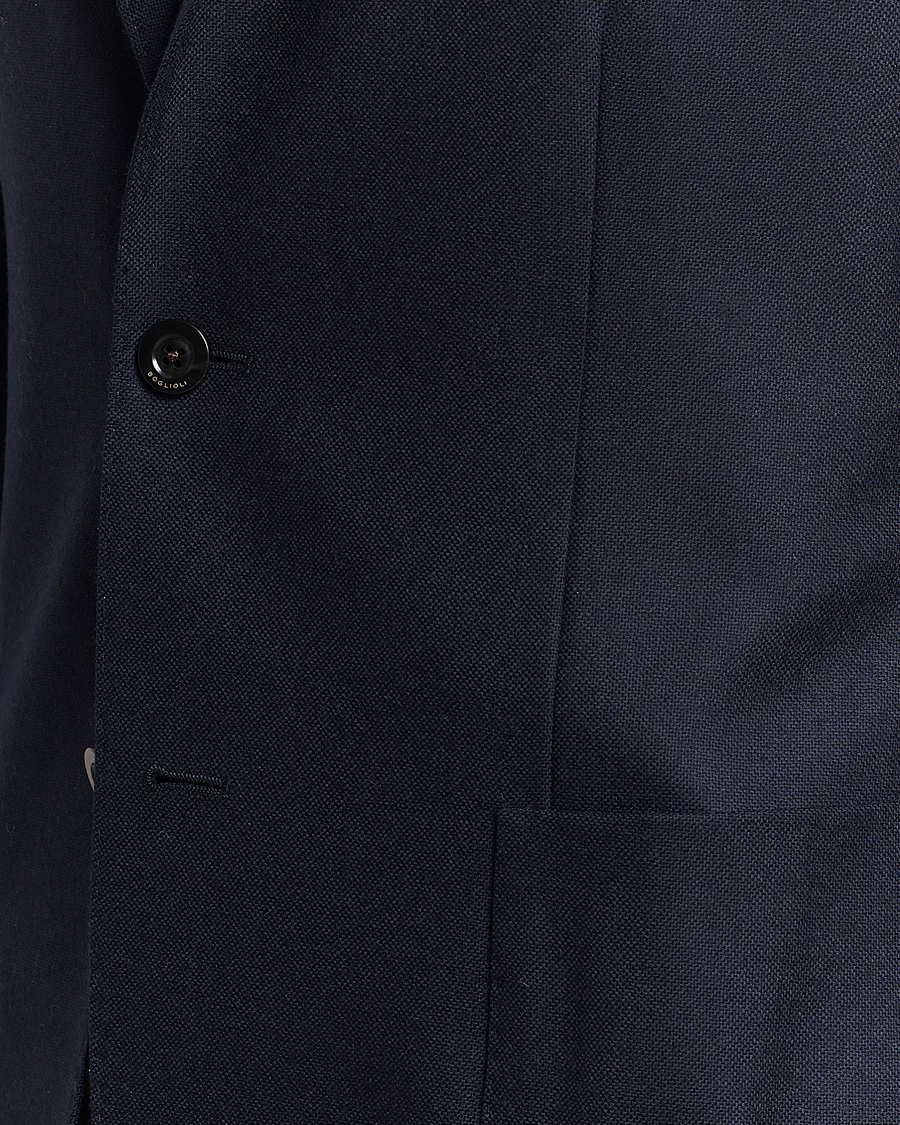 Boglioli K Jacket Wool Hopsack Blazer Navy