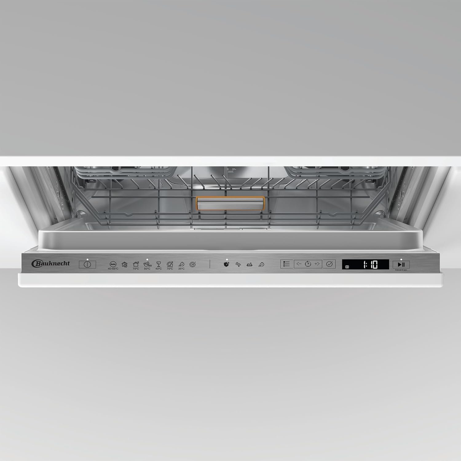 Bauknecht BKR IBXL Vollintegrierbarer XXL-Geschirrspüler 60 cm/Edelstahl/14 Maßgedecke/7 Standardprogramme und 1 Sensorprogramm/SteamShine/HygieneCare/TurboWash/Besteckschublade/Vollwasserschutz