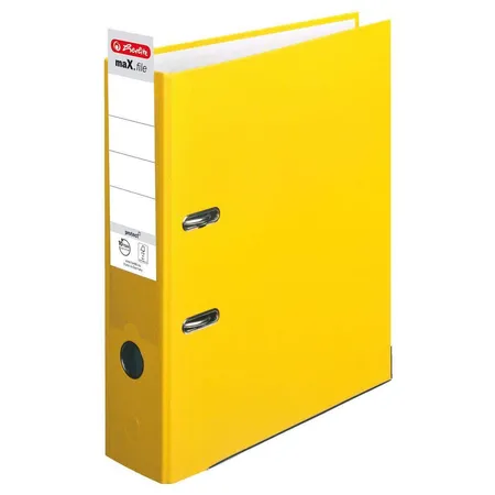 Herlitz Ordner PP A4 8cm FSC-Mix maXfile protect gelb