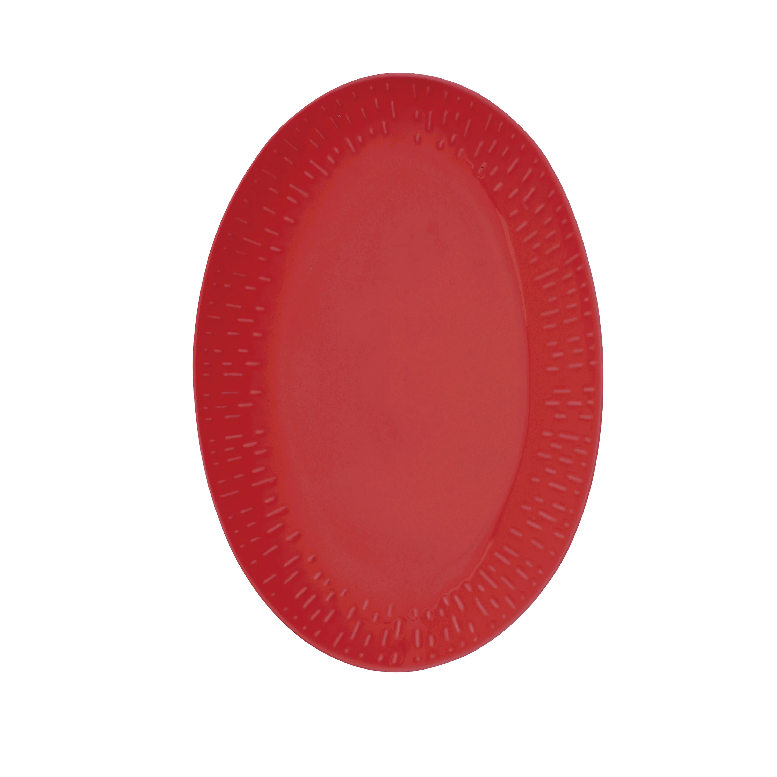 Aida  Confetti Chili oval fad m/relief - 36x25,5 cm.
