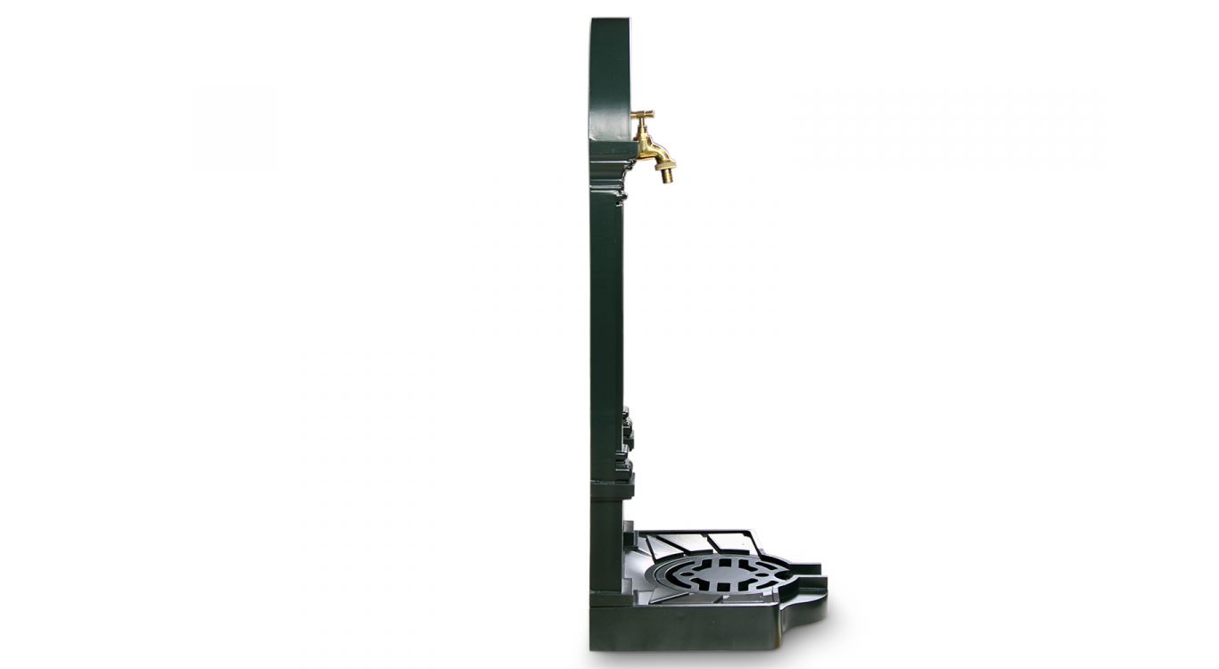 Fontaine de jardin aluminium vert 39x33x82.5cm