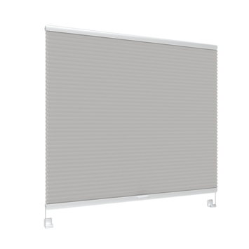 Dubbel plisségordijn Draaikiepraam kunststof of aluminium 8201 wit