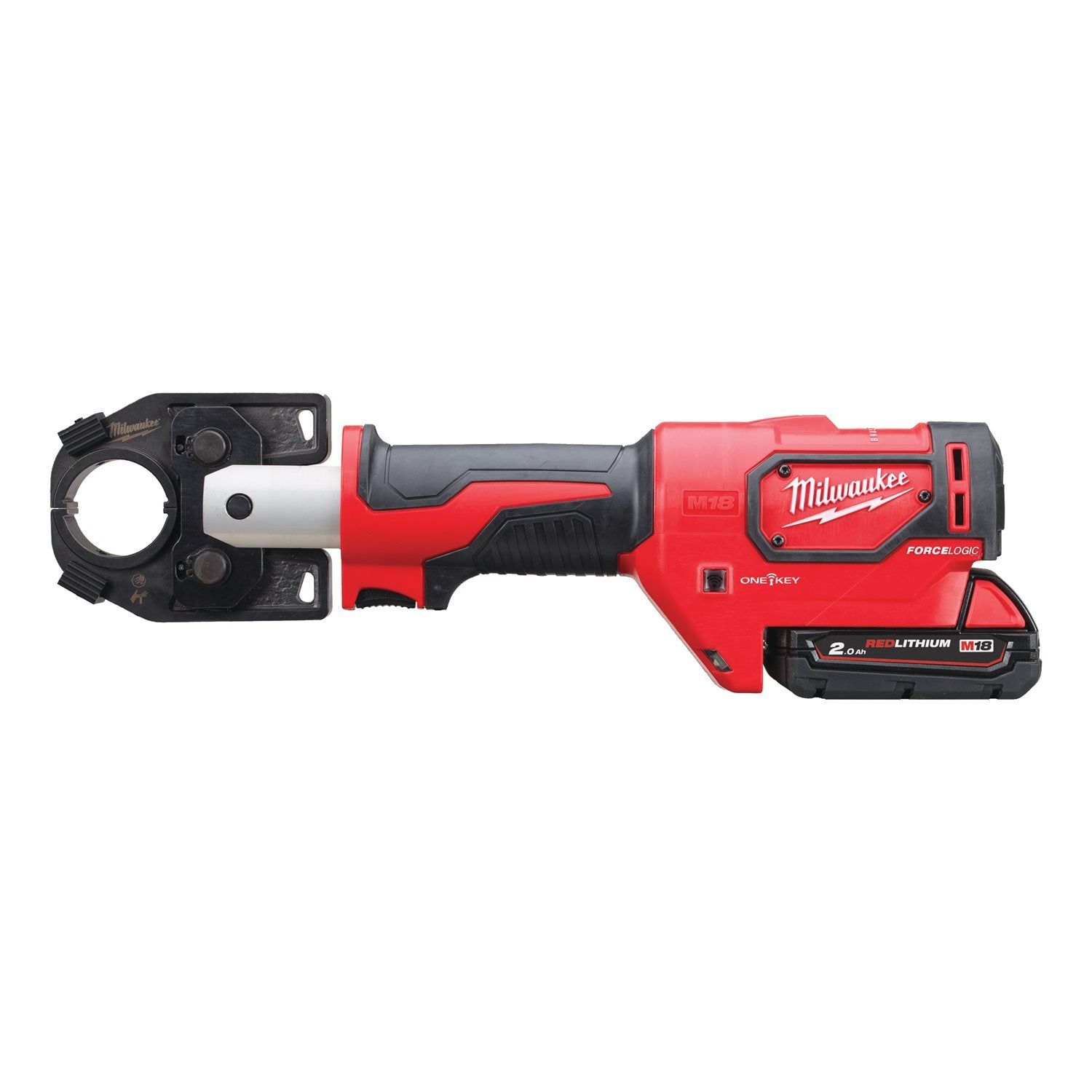 Milwaukee M18 HCCT-201C Accu Hydraulische Kabelkrimptang 18V 2.0Ah Li-Ion M18™ FORCE LOGIC™ in koffer - 4933451194
