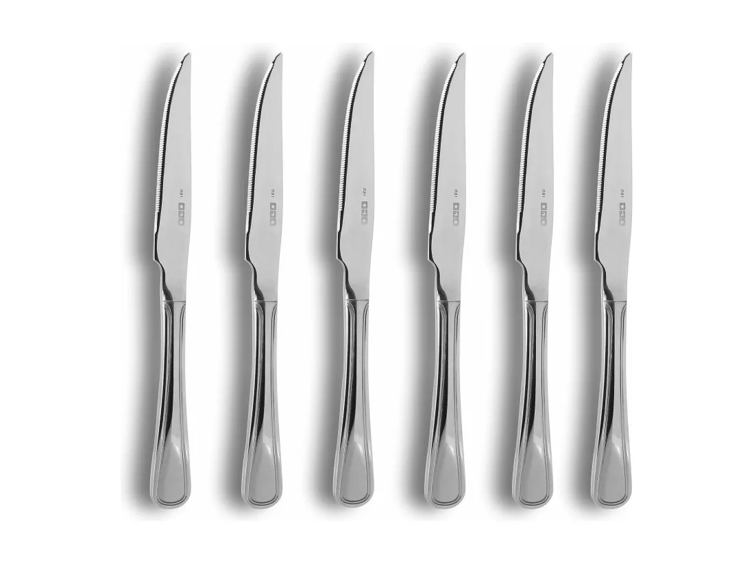 Ogo Living - Lot 6 Couteaux A Steak Filla 22cm En Acier Inoxydable
