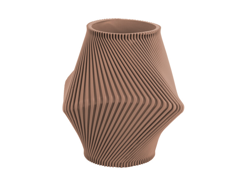 Vase Twisted Rib PT4292BK Black