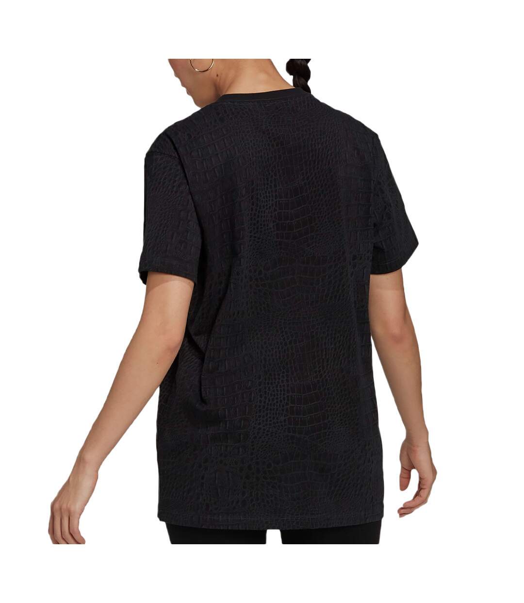T-shirt Noir Femme Adidas Serpent