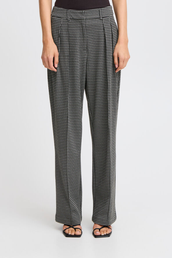 ICHI IHKATE HOUNDSTOOTH PA2 Black/grey houndstooth
