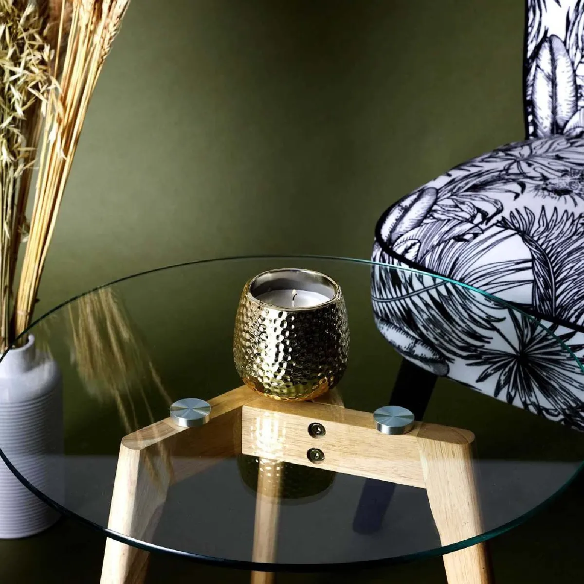 The Home Deco Factory Bougie parfumée effet martelé