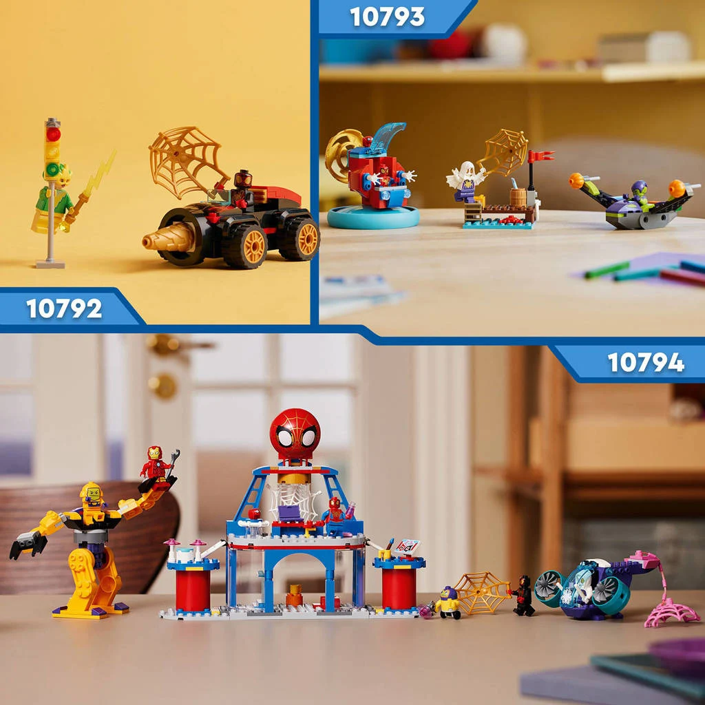 Wat een leuke lego set!Marvel Spidey and his Amazing Friends Team Spidey webspinner hoofdkwartier Speelgoed 10794