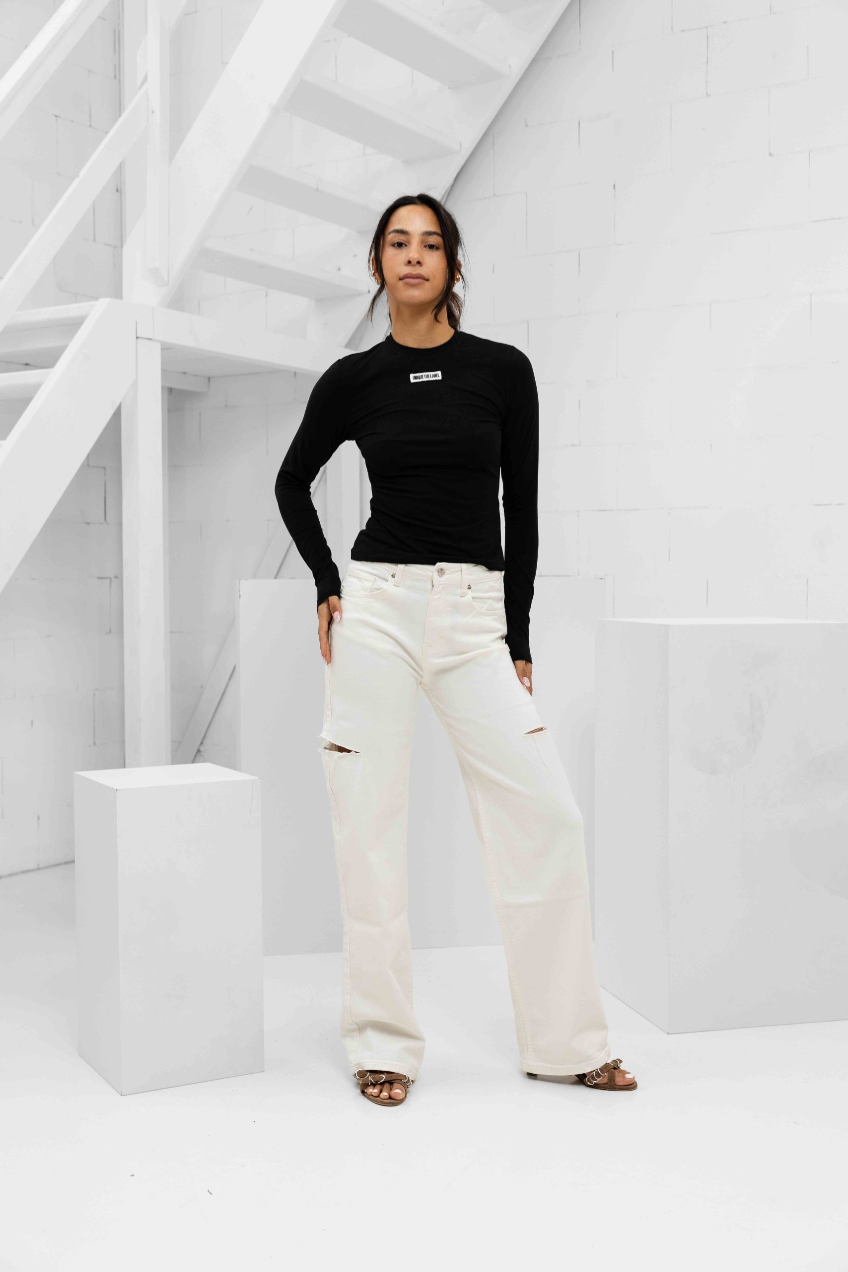 Unique The Label Nena Longsleeve Dames Zwart