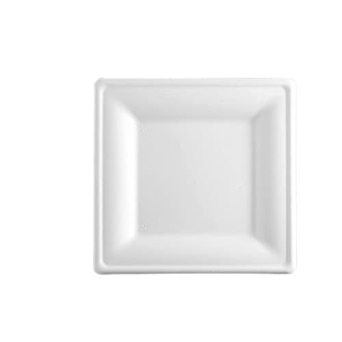 INF Firkantede engangspapirplater - 50 stk Hvit 26x26 cm