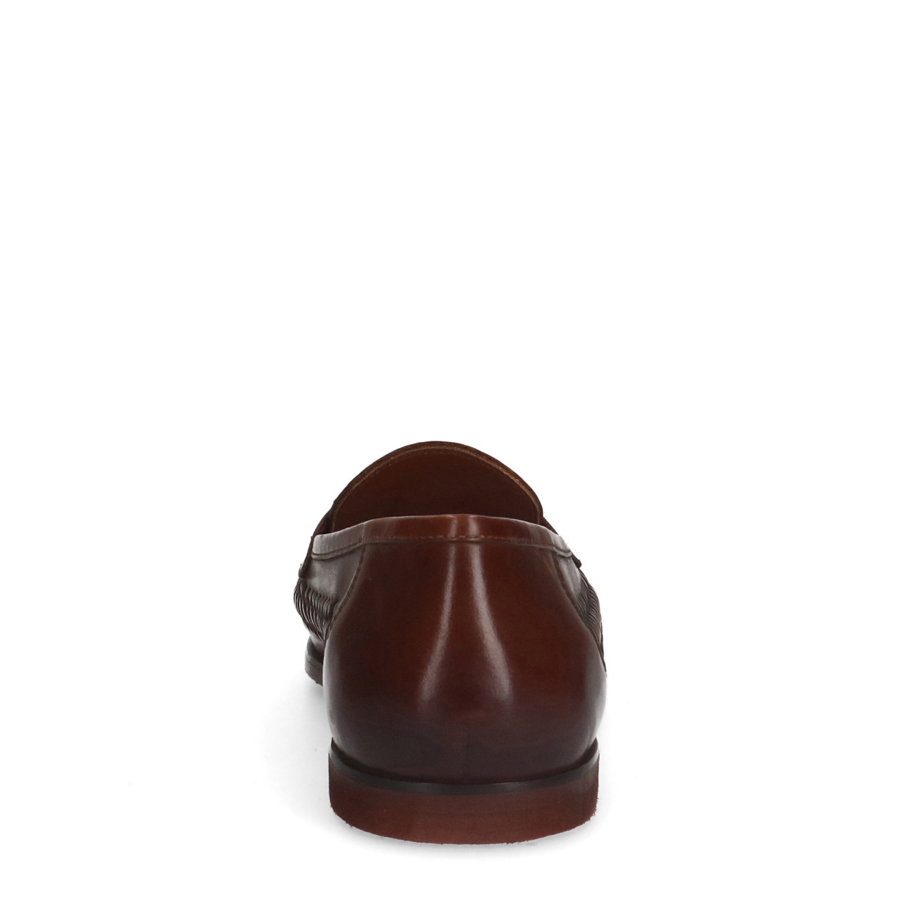 Cognac leren loafers