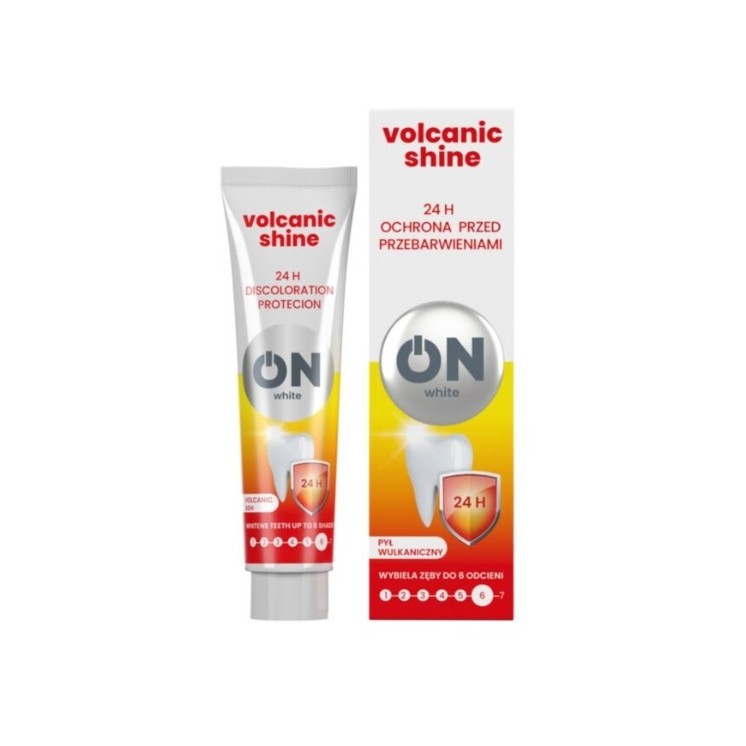 ON WHITE VOLCANIC SHINE Zahnpasta gegen Verfärbungen mit Vulkanasche 75 ml