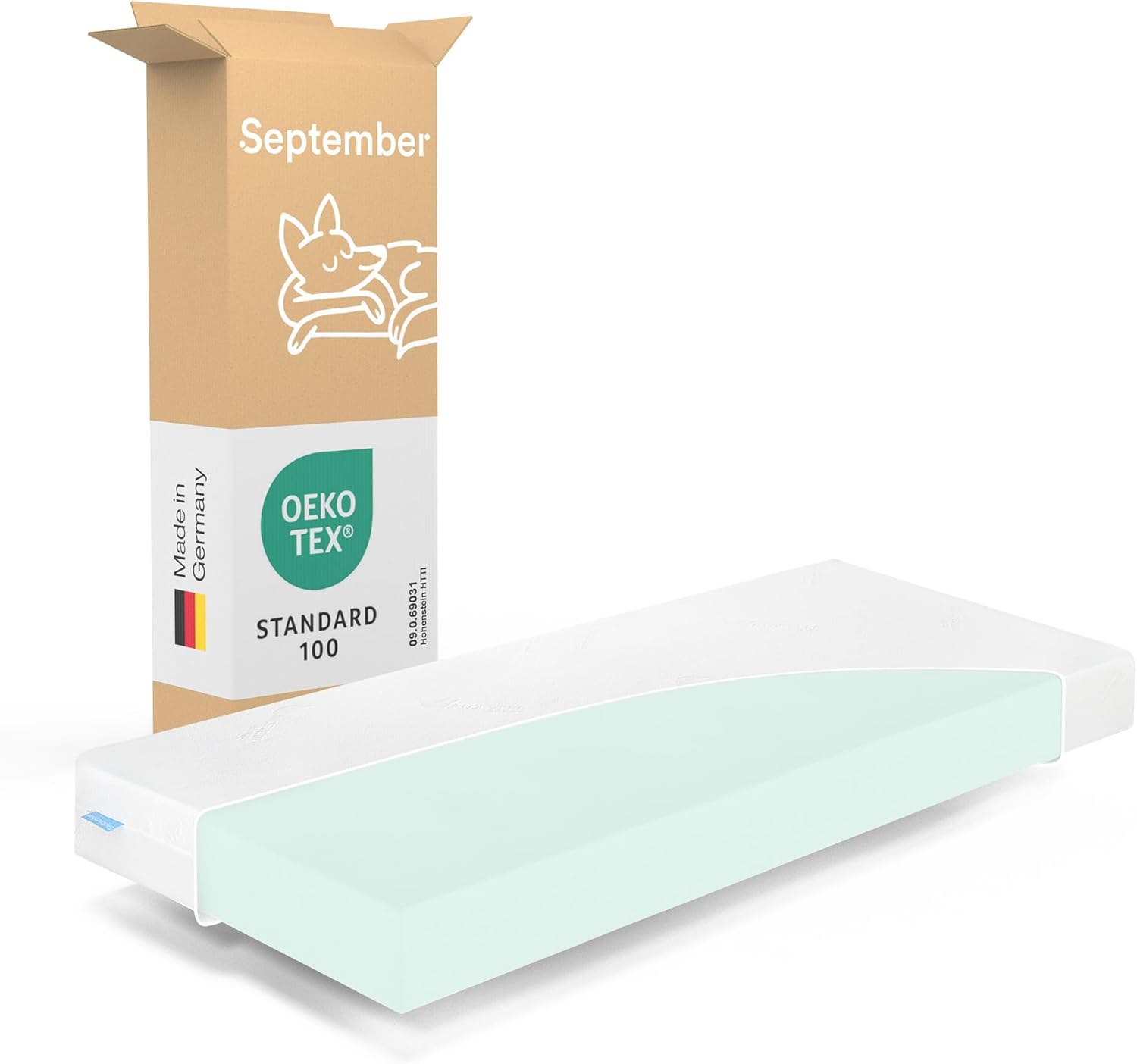 September – Matratze 160x200 cm Komfortschaum mit 14 cm Höhe – Komfortschaummatratze mittelfester Härtegrad H3 für Betten, Boxspringbetten etc. – OEKO-TEX® STANDARD 100 zert. – Bezug bei 60°C waschbar