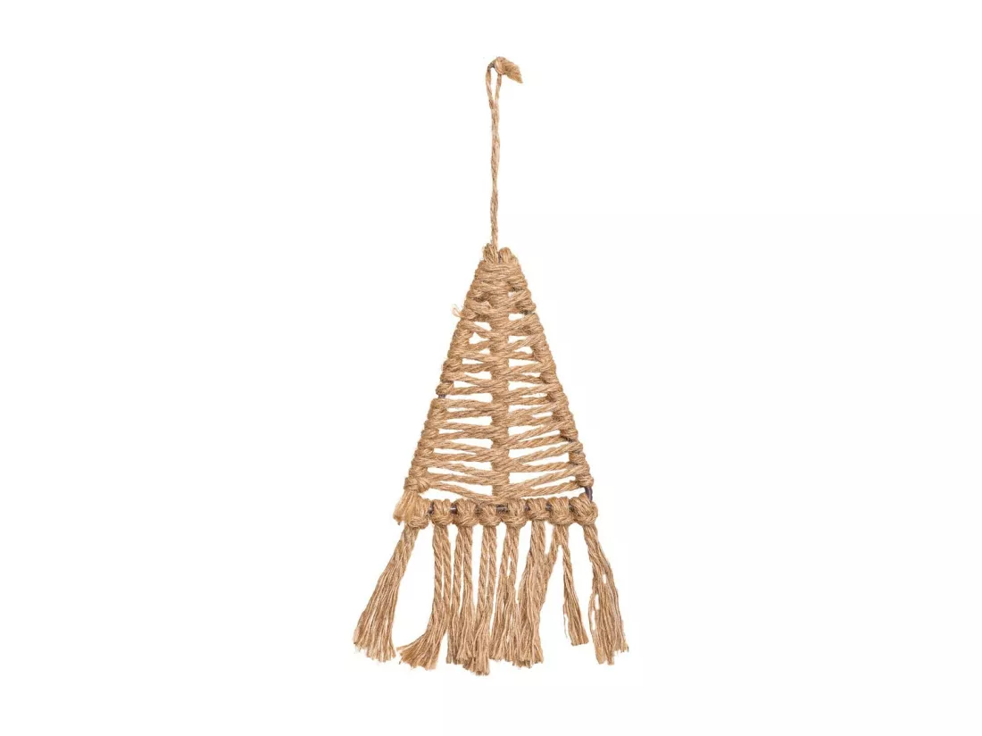 Arbre décoratif en coton tressé marron 8x01x13h