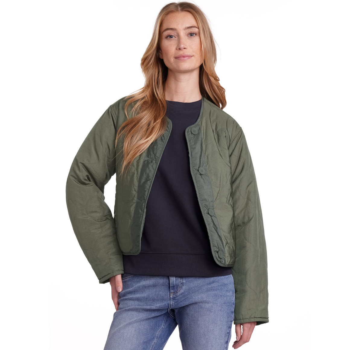 Jonas Nielsen Damen Steppjacke mit Wendefunktion dunkelgrün / tannengrün