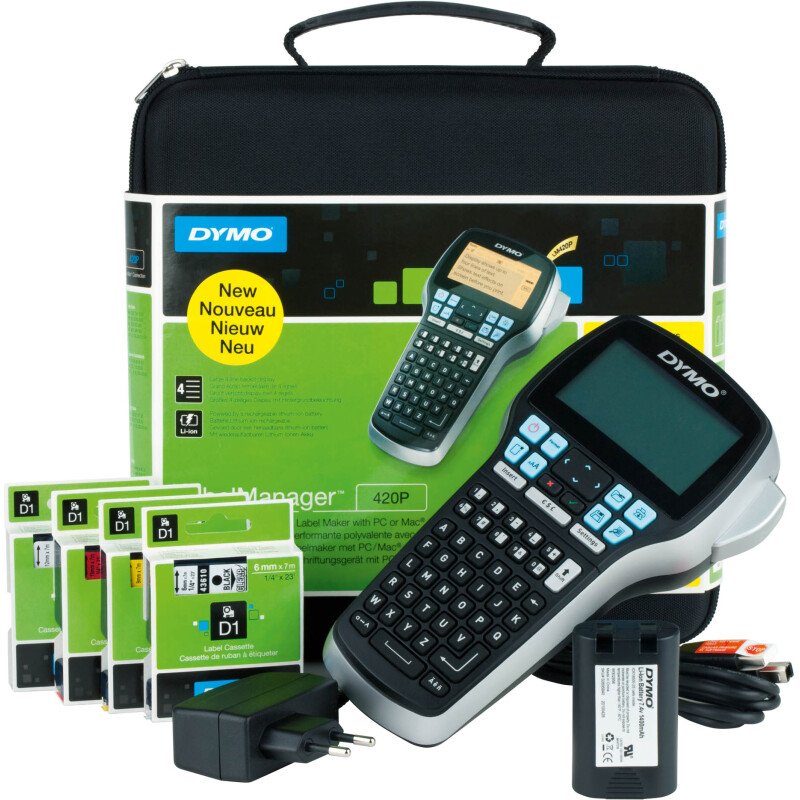 Etiqueteuse portable Dymo Label Manager 420 P - Kit avec mallette et rubans