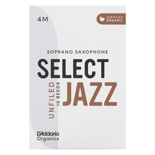 DAddario Woodwinds Organic Sel. Jazz Unf. SOP 4M