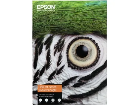 Epson Fine Art - Bomuld - mat - 515 my - tekstureret lys - A2 (420 x 594 mm) - 300 g/m² - 25 ark kludepapir - for SureColor SC-P20000, SC-P6000, SC-P7000, SC-P800, SC-P8000, SC-P900, SC-P9000