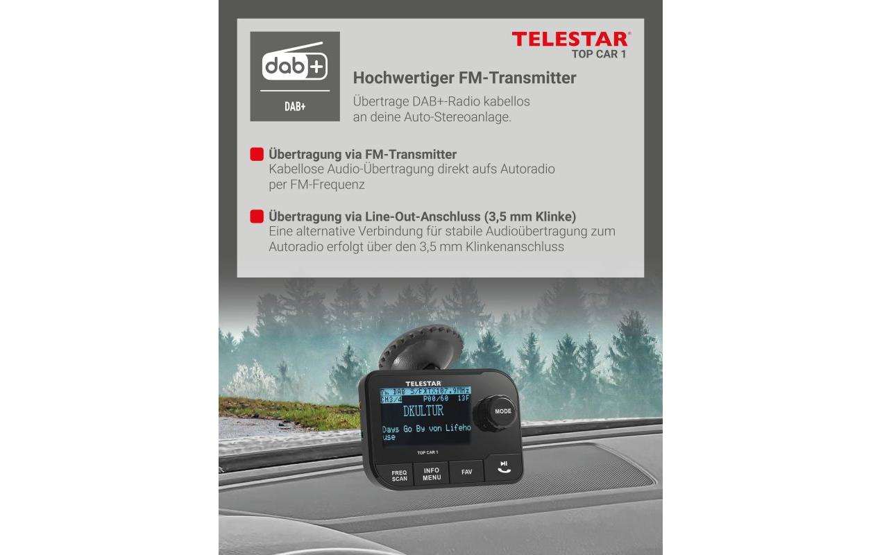 Adapter TOP CAR 1 SchwarzFahrzeugadapter mit DAB+ Tuner