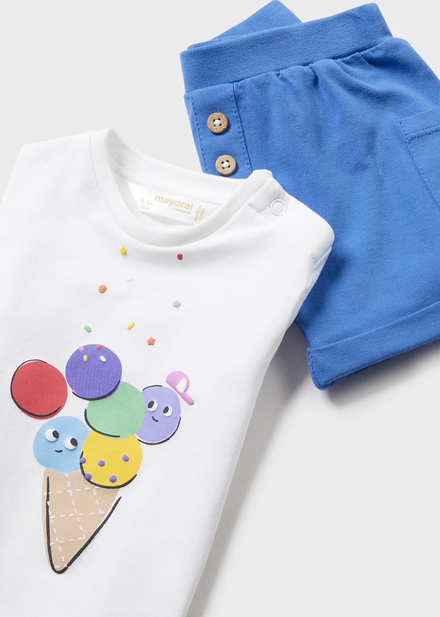 Conjunto de algodão Better Cotton para recém-nascido, 4 peças, cor mamão.