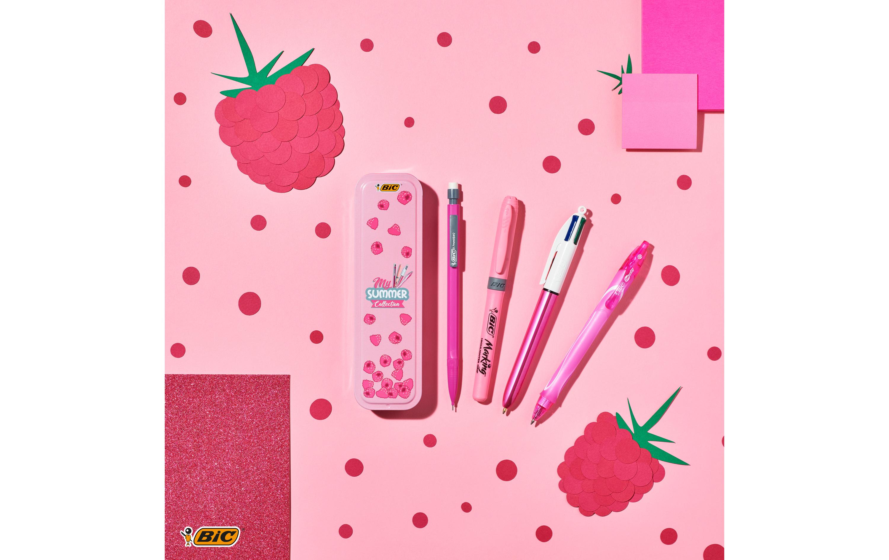 Kugelschreiber Summer pink Box 4-teiligSchreibset mit Etui