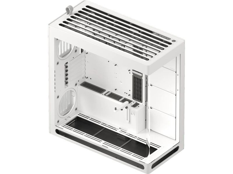 HAVN PC-Gehäuse HS 420 Weiss Modulares Midi-Tower-Gehäuse mit vertikalem GPU-Mount und grosszügigem Airflow-Design