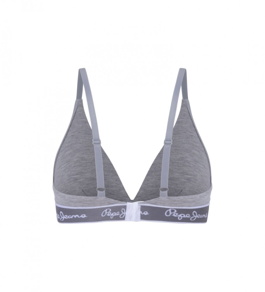 Sutiã Pepe Jeans de algodão elástico cinza