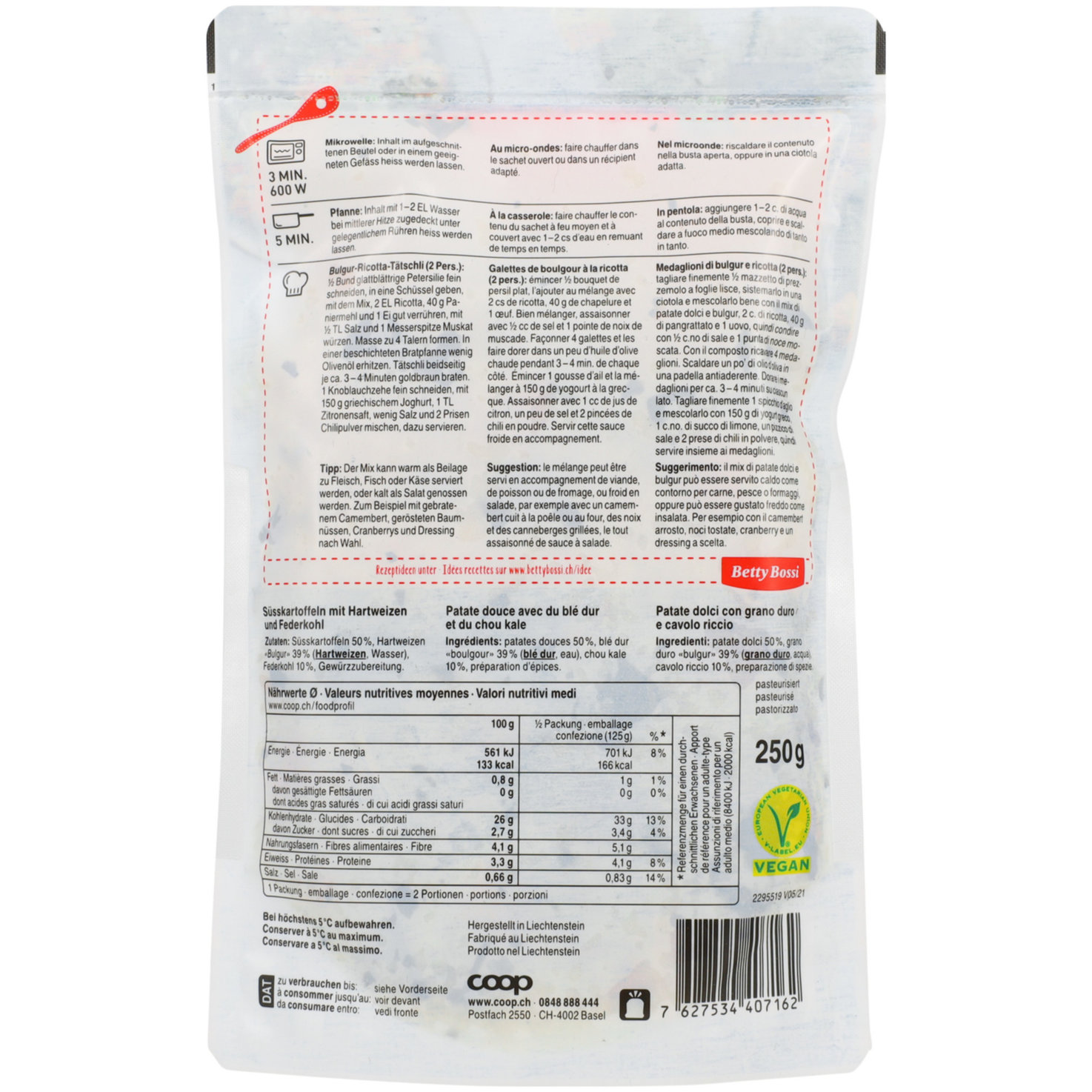 Betty Bossi Süsskartoffel & Bulgur Mix -