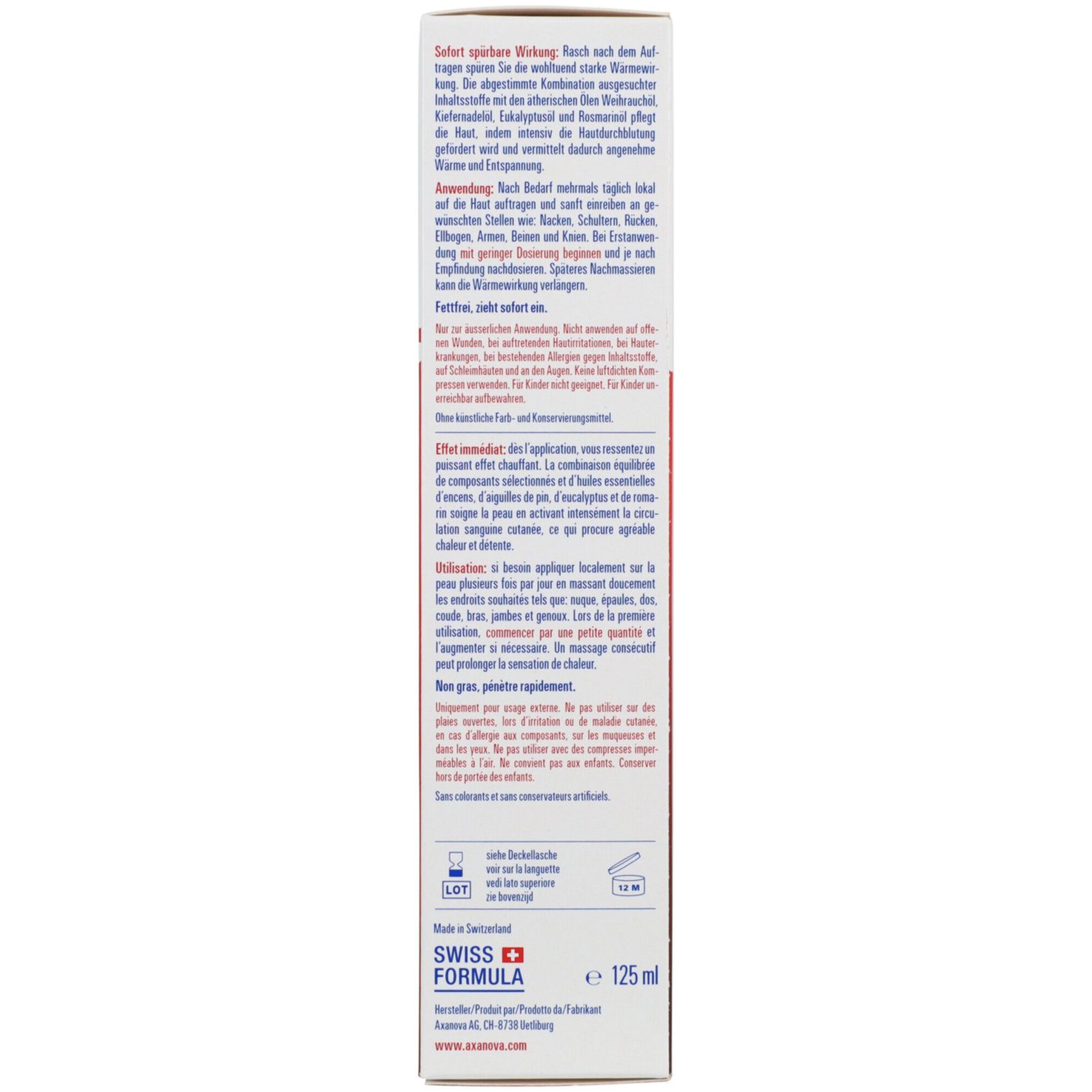 Axanova Hot Gel mit Weihrauchöl