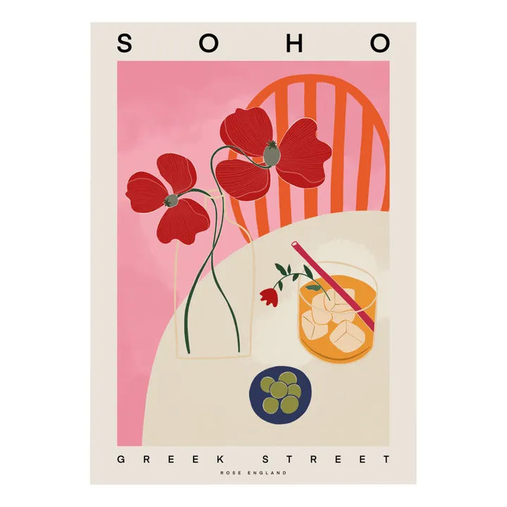 Rose England Affiche Soho | Rose