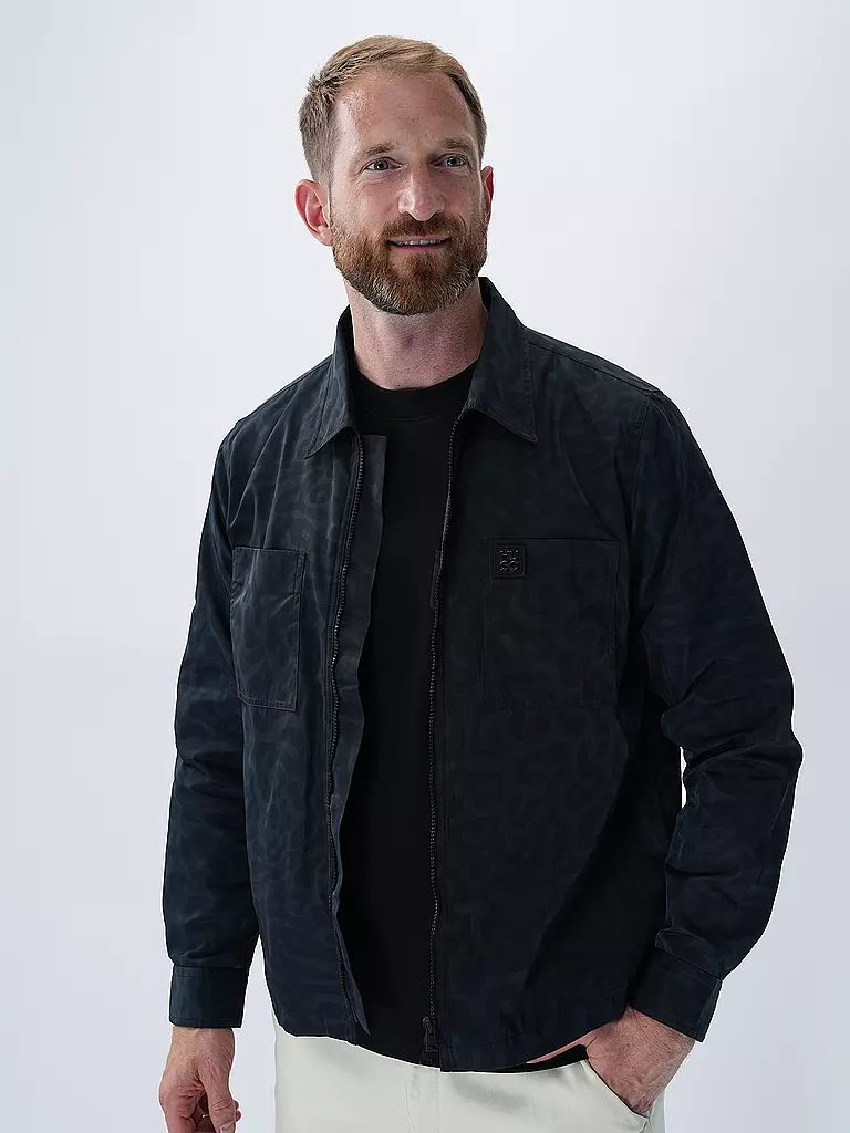 HUGO Overshirt schwarz