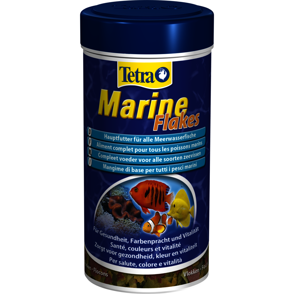 Marine flakes, alimentation en flocons 250ml/52g pour poisson d'eau de mer
